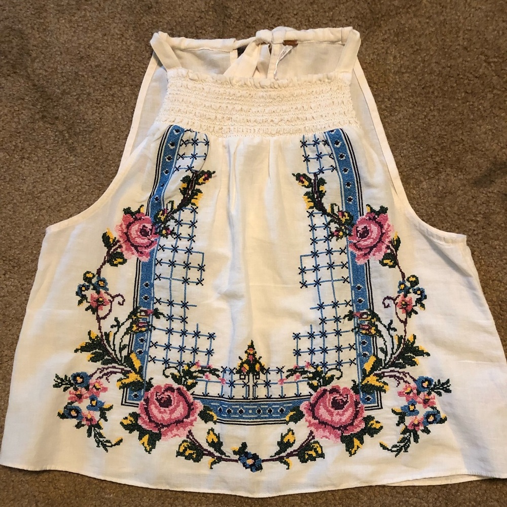 Free People Embroidered Shirt
